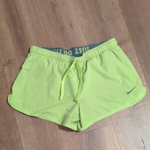 Nike Women's Neon Green Athletic Shorts